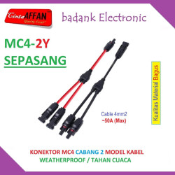 MC4-2Y Connector MC4 Cabang 2 (sepasang) 1000V Solar Panel Surya