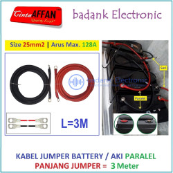 Kabel Jumper Battery PARALEL Size 25 mm2 L  3 meter Panel Surya Aki