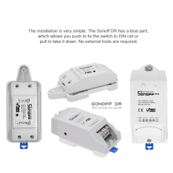 Wall Bracket Mounting untuk Sonoff (Sonoff DR Tray  DIN Rail 8 cm)