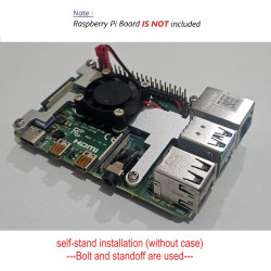 Cooling Fan with Heat Transfer Pad for Raspberry Pi 4 Model B
