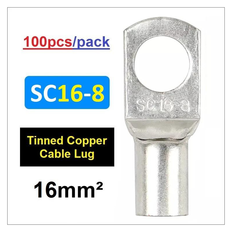 Cable Lug SC16-8 Skun Lubang utk Kabel 16mm2 Screw M8 (100pcs/pack)