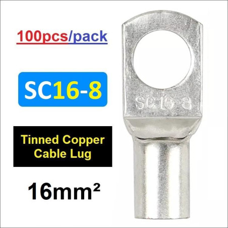Cable Lug SC16-8 Skun Lubang utk Kabel 16mm2 Screw M8 (100pcs/pack)