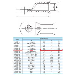Cable Lug SC16-8 Skun Lubang utk Kabel 16mm2 Screw M8 (100pcs/pack)