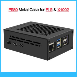 Geekworm P580  Raspberry Pi 5 METAL CASE (for use with NVME Board X1002)