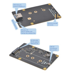 SUPTRONICS X872 USB3.0 to M.2 NVMe SSD Shield for Raspberry Pi 4