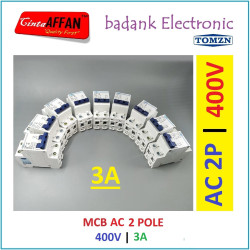 MCB AC C3 3A 220V 2P Circuit Breaker Solar PV Panel Surya PLTS