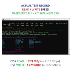 KIT-1B(256)  Raspberry Pi 4 (8GB RAM) KIT SATA NGFF SSD 256GB - Complete SET SIAP PAKAI