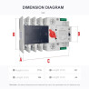 ATS 3 Phase 100A 4P 380V Automatic Transfer Switch Solar Cell Panel