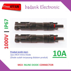 2pcs - MC4 INLINE DIODE DC 1000V 10A Solar Cell Panel Surya