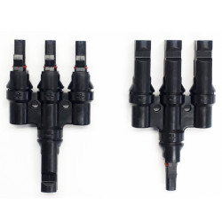 MC4 Cabang 3 (3-IN to 1-OUT) 3T T-Type 1000V Max 50A Solar Panel Surya