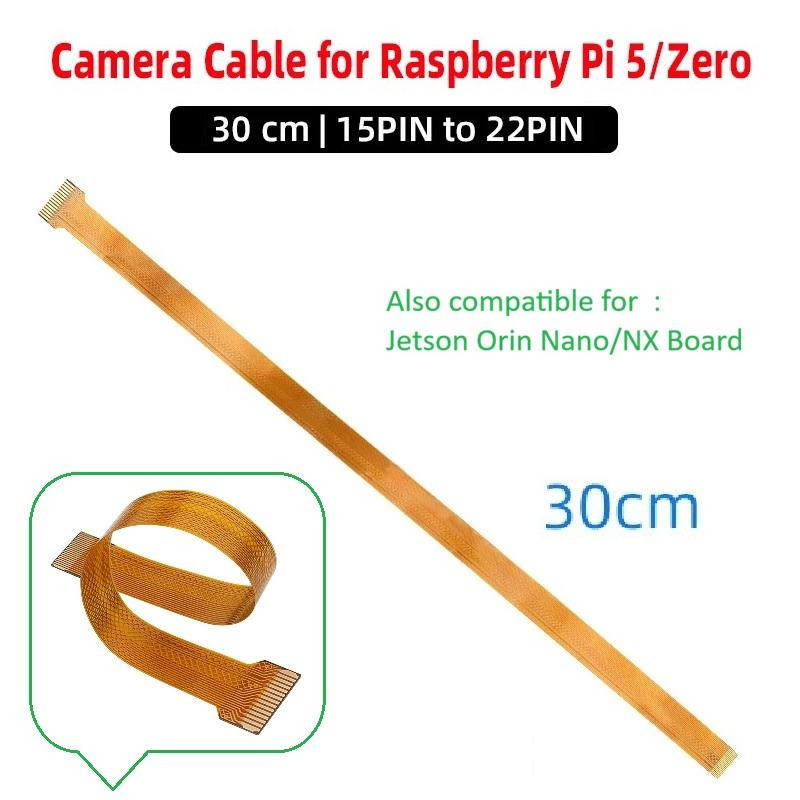 300mm FPC CAMERA CABLE 15-Pin to 22-Pin Length 30cm for Raspberry Pi Jetson Orin Nano/NX etc