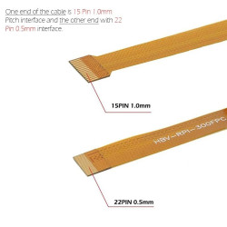 300mm FPC CAMERA CABLE 15-Pin to 22-Pin Length 30cm for Raspberry Pi Jetson Orin Nano/NX etc