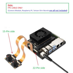 300mm FPC CAMERA CABLE 15-Pin to 22-Pin Length 30cm for Raspberry Pi Jetson Orin Nano/NX etc