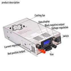 350W Adjustable Battery Charger 0-90V 0-7A Lithium Li-Ion LiFePO4 VRLA