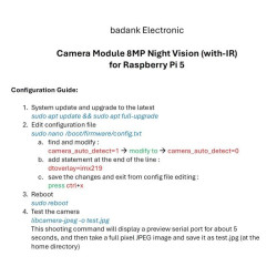 Camera Module 8MP Night Vision (with-IR) for Raspberry Pi 4B / Raspberry Pi 3B