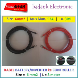 Kabel 6 mm2 Inverter / Battery ke MCB / SCC Panel Surya L  3 meter