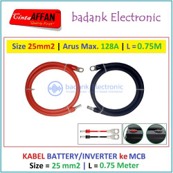 Kabel 25 mm2 Inverter / Battery ke MCB / SCC Panel Surya L0.75 meter