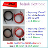 Kabel 10 mm2 dari SCC ke MCB (L0.5M) dan dari MCB ke Battery (L0.5M)