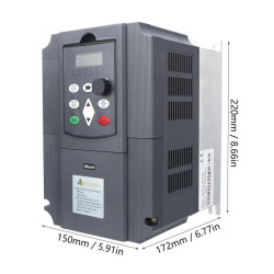 SOLAR WATER PUMP INVERTER 1-PHASE 5.5kW 8HP 20A OUTPUT 220VAC VFD