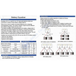HA11L Battery Equalizer WITH VOLTAGE DISPLAY Lead Acid VRLA 2x12V SERI