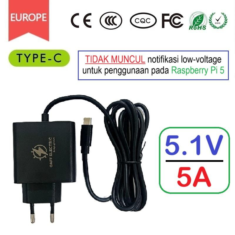 CAFF Power Supply Adaptor 5.1V/5A 27W (TYPE-C)