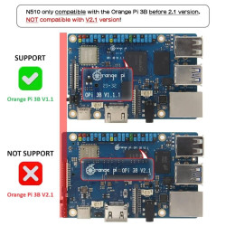 Geekworm N510 METAL CASE for Orange Pi 3B V1.1 (NOT COMPATIBLE FOR Orange Pi 3B V2.1)