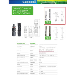 10 pairs MC4 Connector 1500V 30A Male/Female Solar Cell Panel Surya
