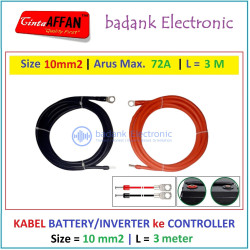Kabel 10 mm2 Inverter / Battery ke MCB / SCC Panel Surya L  3 meter