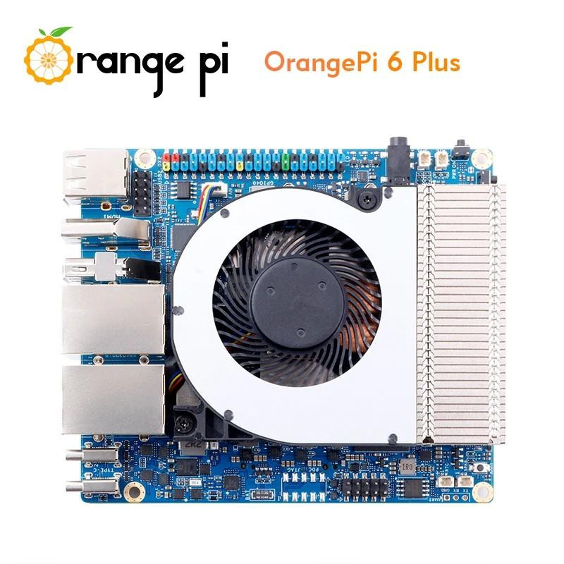 Orange Pi 6 PLUS 16GB RAM 12-Core CPU 45-TOPS AI Computing Power Integrated Cooler Fan  100W Power Supply