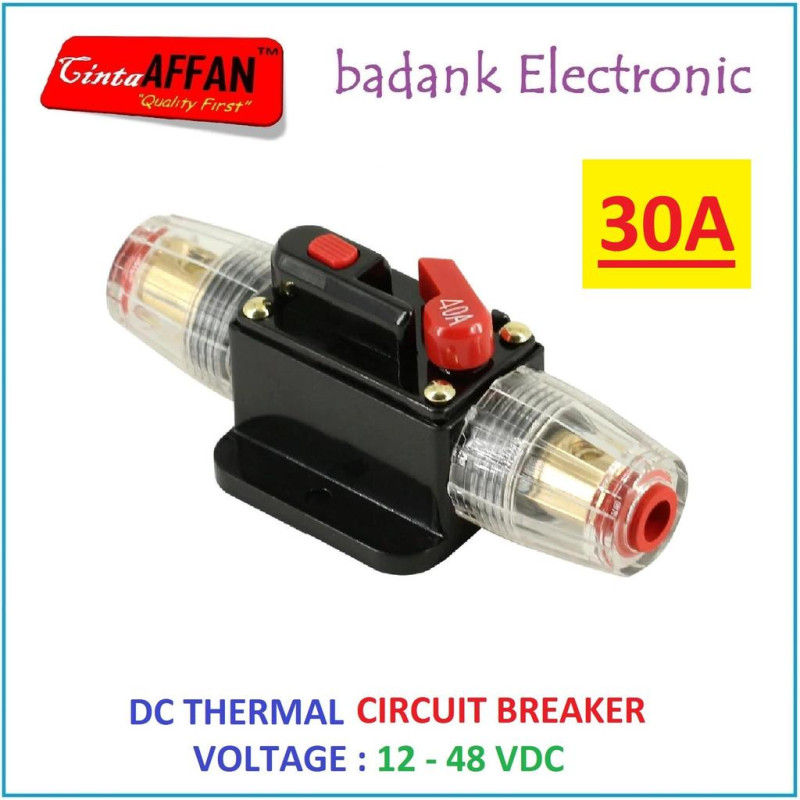 30A DC Car Yacht Solar 12V-48V Overload Short Circuit Protector 30A
