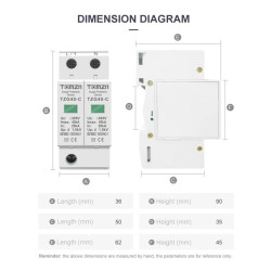 AC SPD 1PN 385V Surge Protect Device Arrester PV Panel Surya PLTS