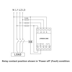 AC 3-PHASE 4-WIRE Protection Relay Unbalance Over Under VOLTAGE