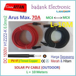 MC4 --- MC4 PV Cable 1500V H1Z2Z2-K 6mm2 Tinned copper L10 Meter