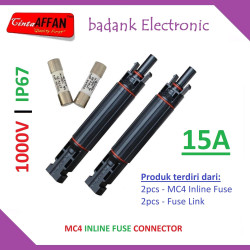 2pcs - MC4 INLINE FUSE DC 1000V 15A Solar Cell Panel Surya