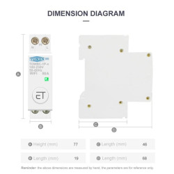 Ewelink Wifi 1 Phase ON-OFF Switch Breaker 50A 220VAC DIN Rail