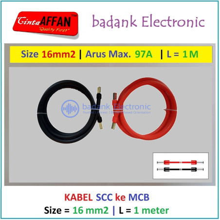 Kabel 16 mm2 Solar Controller SCC ke MCB Solar Panel Surya L  1 meter