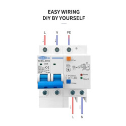Integrated RCBO SPD 230V 50A Lightning Protection Residual Leakage MCB