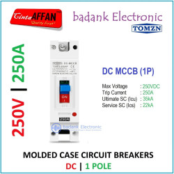 MCCB DC 1P 250A 250V Molded Case Circuit Breaker Panel Surya PLTS