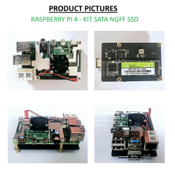 KIT-2B(128)  Raspberry Pi 4 (4GB RAM) KIT SATA NGFF SSD 128GB - Complete SET SIAP PAKAI