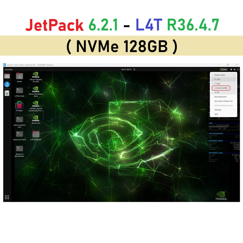 Install OS for Jetson Orin Nano 8GB Developer Kit  SSD NVMe 128GB