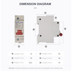 CAFF MCB DC C80 80A 250V 1P Circuit Breaker Solar PV Panel Surya PLTS
