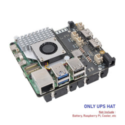 SUPTRONICS X1202 UPS Shield 5.1V 5A 4-Cells 18650 Batt Holder with METAL CASE for Raspberry Pi 5