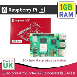Raspberry Pi 5 - 1GB RAM Quad-Core Processor 2.4GHz