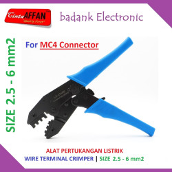 MC4 Connector Cable Crimping - Size 2.5 - 6 mm2 Tang Panel Surya