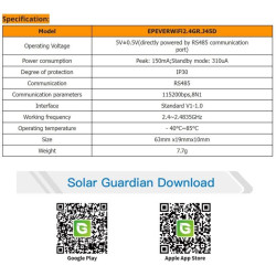 EPEVER WiFi 2.4G RJ45 D Module  Extension Cable for Tracer AN 50-100A