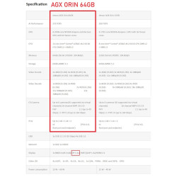 NVIDIA Jetson AGX Orin 64GB - Developer Kit 275-TOPS AI Performance