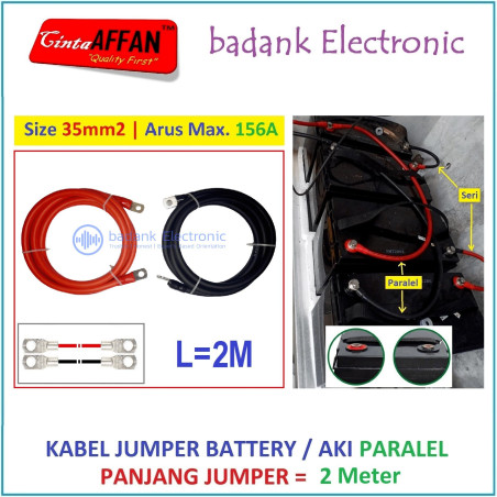 Kabel Jumper Battery PARALEL Size 35 mm2 L  2 meter Panel Surya