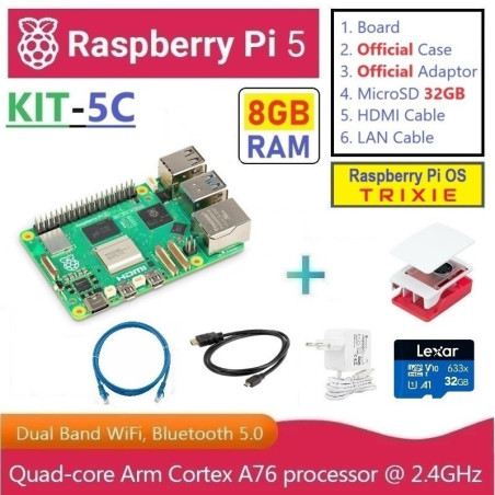 KIT-5C  Raspberry Pi 5 (8GB RAM) - Complete SET