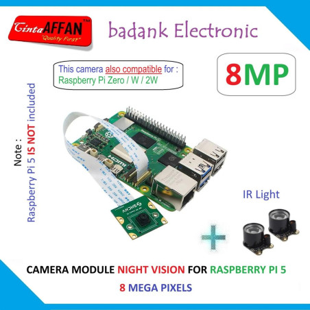 Camera Module 8MP Night Vision (with-IR) for Raspberry Pi 5