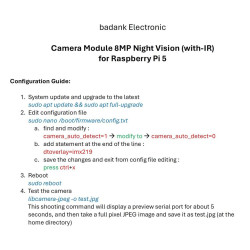 Camera Module 8MP Night Vision (with-IR) for Raspberry Pi 5